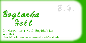 boglarka hell business card